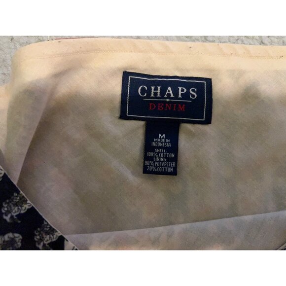 Chaps Skirt Womens Medium Boho Patchwork Paisley Floral Ruffle Hem Midi Multicol - Picture 5 of 9